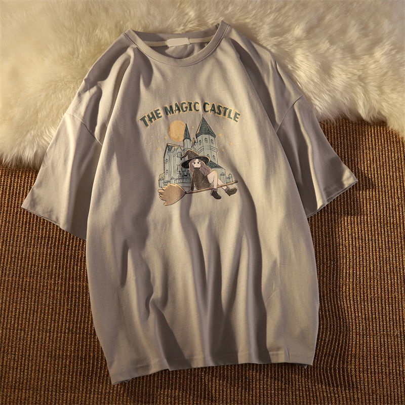 Áo thun COZOKC tay ngắn dáng rộng thời trang Hàn Quốc