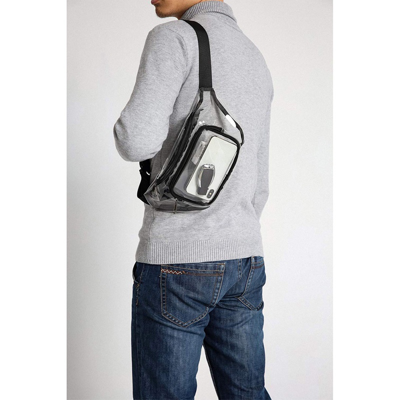 Túi Đeo Hông Bằng PVC Trong Suốt Chống Thấm Nước Tiện Dụng Cho Người Tập Gym / Thể Thao / Đi