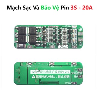 Mạch Sạc Pin 3S 12V-20A Sạc cân bằng và bảo vệ pin 18650  3.7v (có chức năng phục hồi)