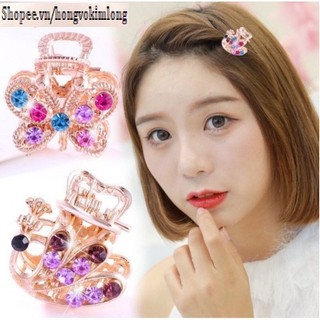Kẹp tóc kim loại đính đá nhỏ cao cấp hàn quốc