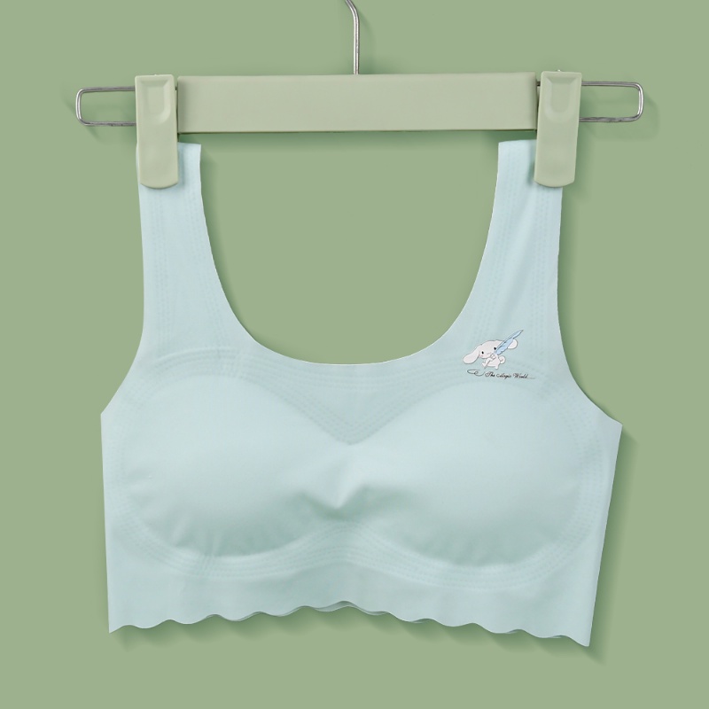 Áo Ngực Lụa Lạnh Không Đường May Màu Sắc Đơn Giản Thoáng Khí Thân Thiện Với Làn Da