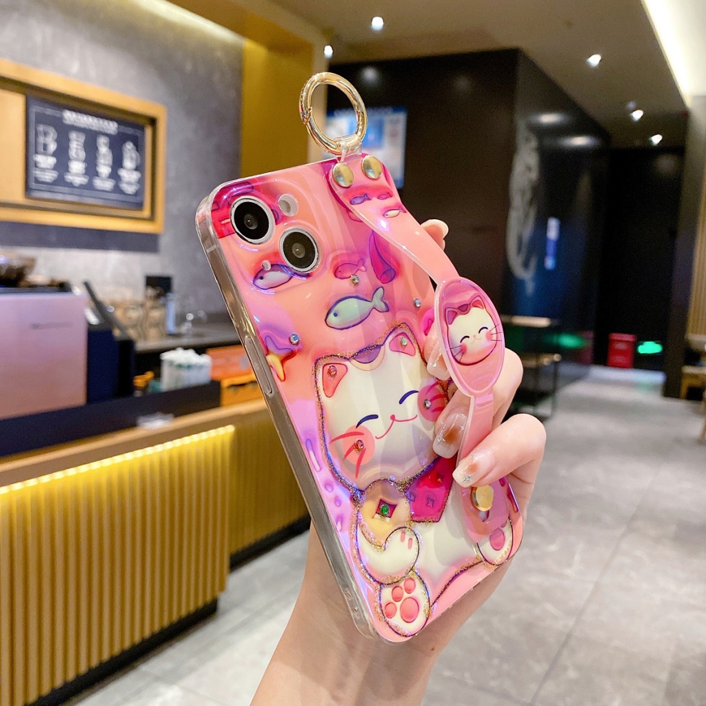 Ốp Lưng Hình Mèo Cầu Tài Nhiều Mẫu Mã Cho Điện Thoại iPhone X Xr Xsmax 11 12 13 14 Pro Max