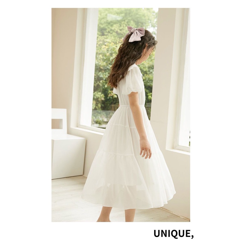 Đầm Voan Công Chúa Dáng Dài Thời Trang Mùa Hè 2023 Cho Bé Gái 3-18 Tuổi