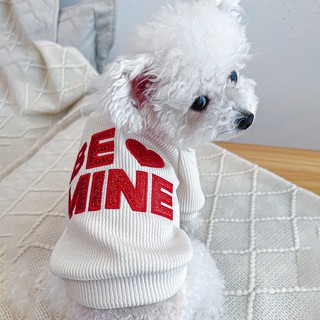 Áo sweater cổ tròn in chữ dễ thương thời trang cho thú cưng