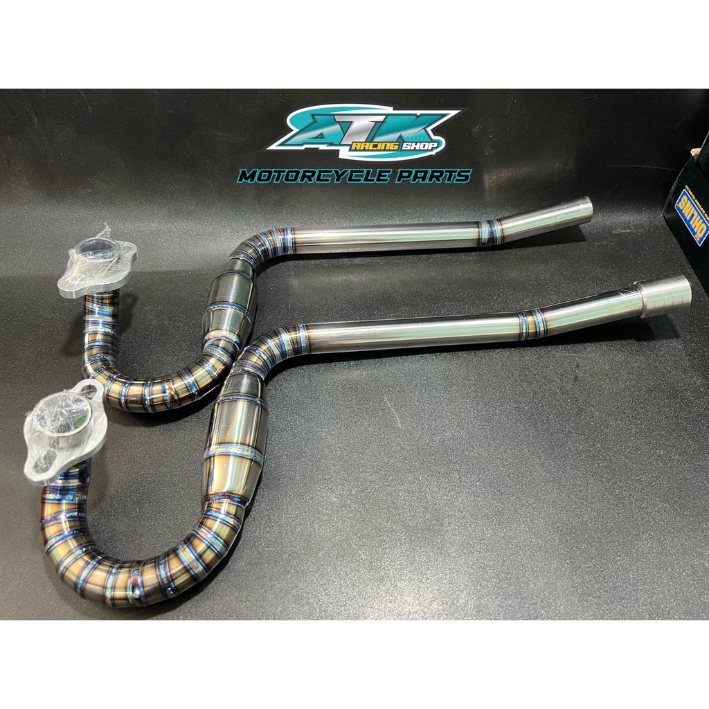 Cổ pô TITANIUM bầu hơi xoắn hàng gia công cao cấp dành cho xe FULED ,FUTURE NEO 125 hàng gia công chất lượng cao