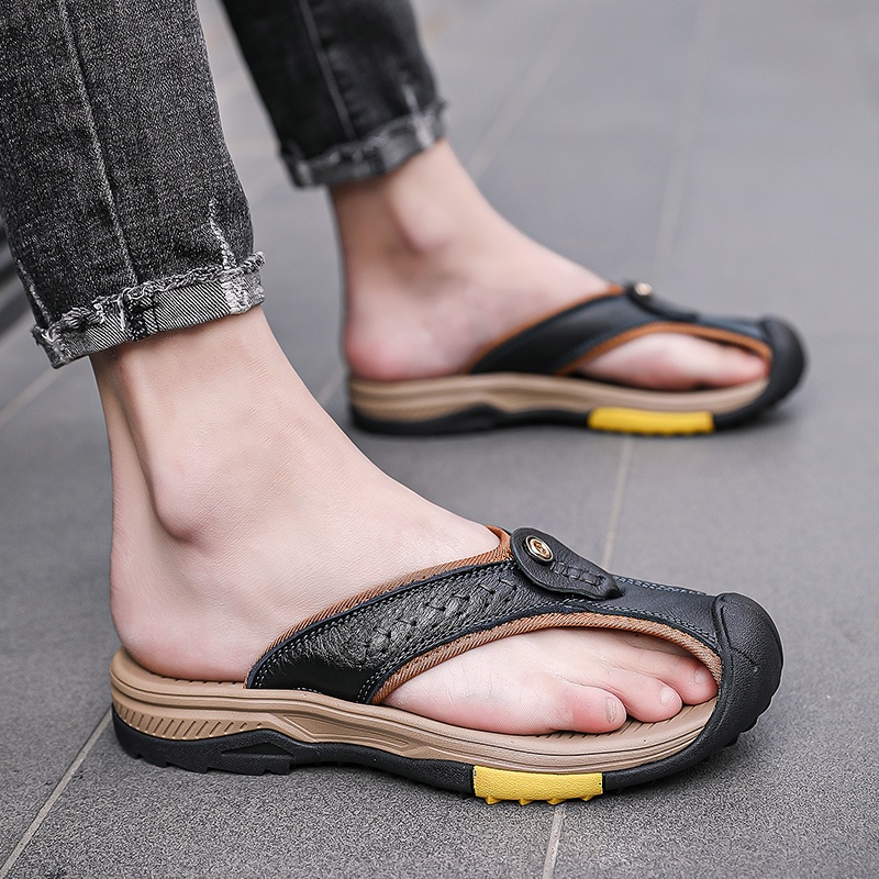 Dép da dép chính hãng dép nam sandal sandal da nam dép đi biển giày chính hãng giày nam dày giày dép nam
