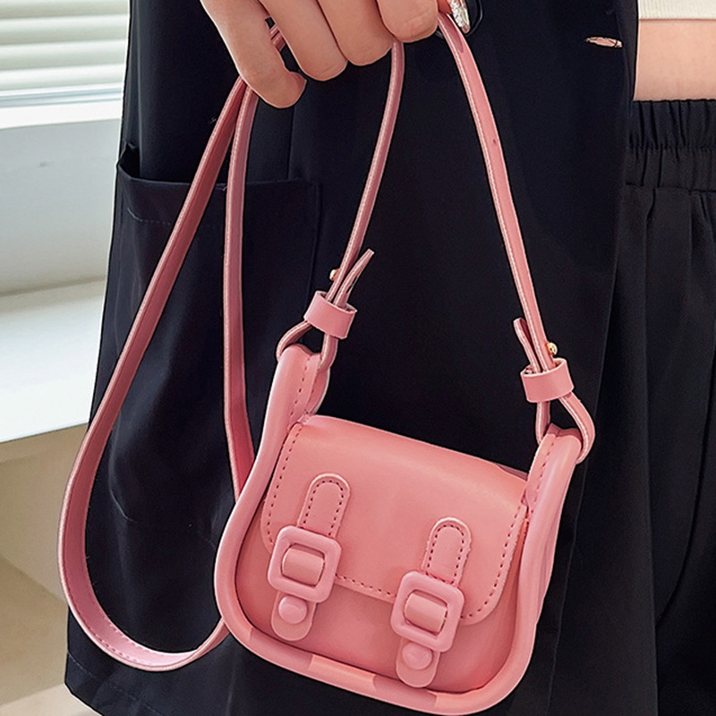 Túi Đeo Chéo Hình Vuông Nhỏ Màu Tương Phản Thời Trang Pháp Cho Nữ