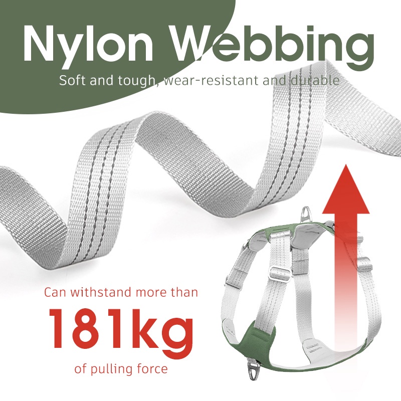 HamshMoc Dây Dắt Thú Cưng Đi Dạo Bằng Nilon Mềm Mại Thoáng Khí Có Thể Điều Chỉnh1