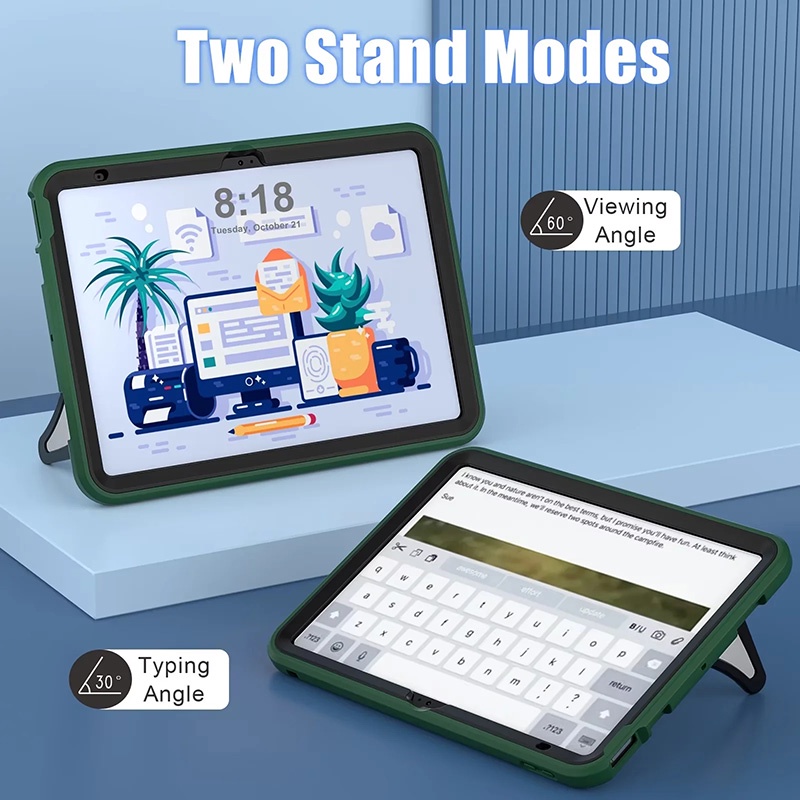 Ốp Máy Tính Bảng PC + Silicone Chống Sốc Cho iPad 10.2 2019 2020 2021 Air2 9.7 2017 2018 iPad 6 10th Gen 10.9inch 2022