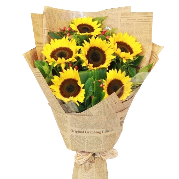 1 Tờ Giấy Gói Hoa 50x70cm Họa Tiết Tờ Báo Tiếng Anh