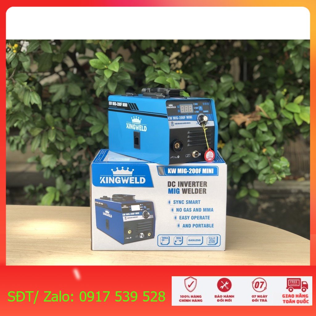 Máy hàn Mig 2 Chức Năng Kingweld KW MIG 200F MINI. Hàng Mới 100%