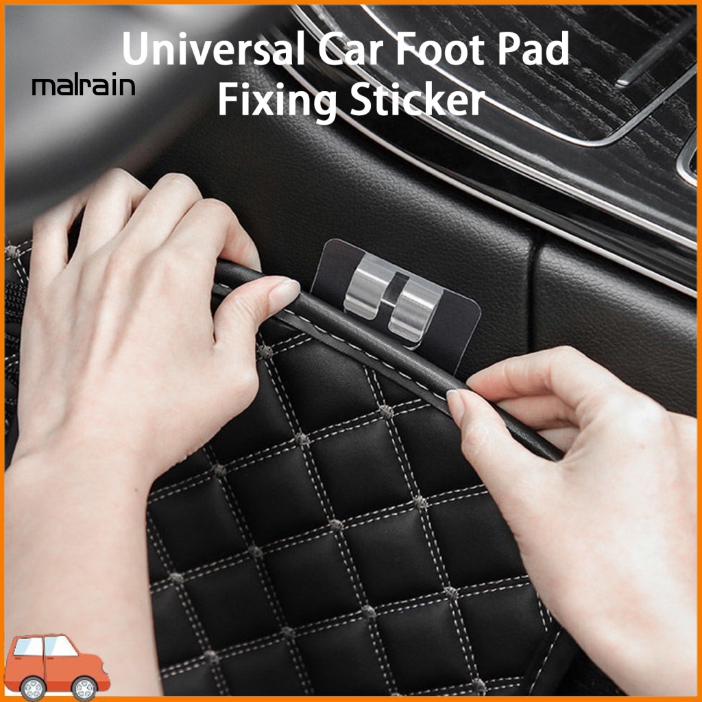 Set 1 / 10 Móc Kẹp Thảm Lót Sàn Xe Hơi Trong Suốt Tự Dính