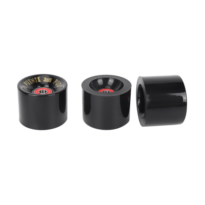 PUENTE 4Pcs/Set Cruiser Skateboard Wheels PU Wheels Long Board Cruiser Wheels with ABEC-9 Bearings