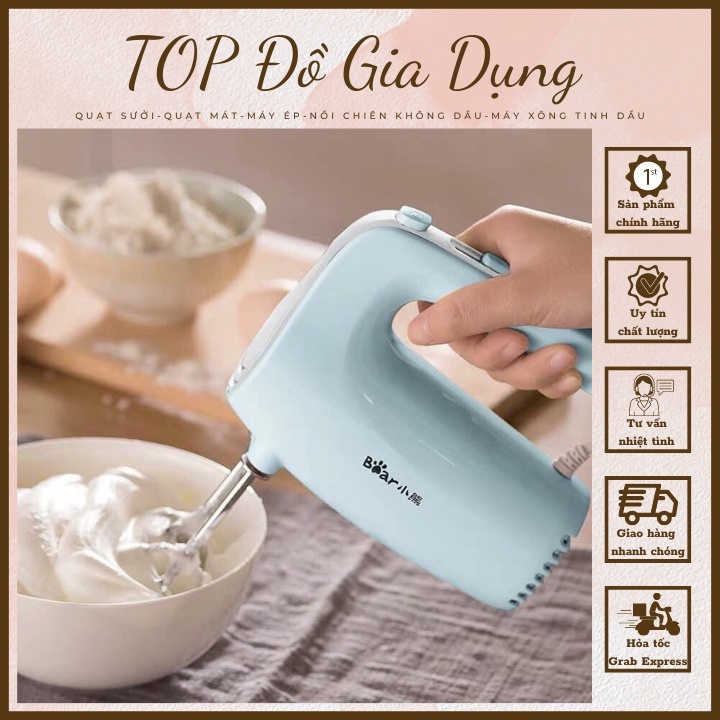 Máy Đánh Trứng Cầm Tay Bear 5 Tốc độ DDQ-A01G1- Hàng Chính Hãng-Bảo Hành 12 Tháng-TOP Đồ Gia Dụng