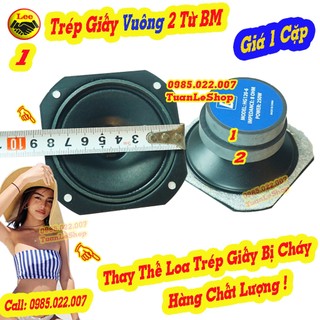 Loa trep giấy vuông 2 từ bm 8cm – hàng chất lượng - giá 02 trép giấy 8cm