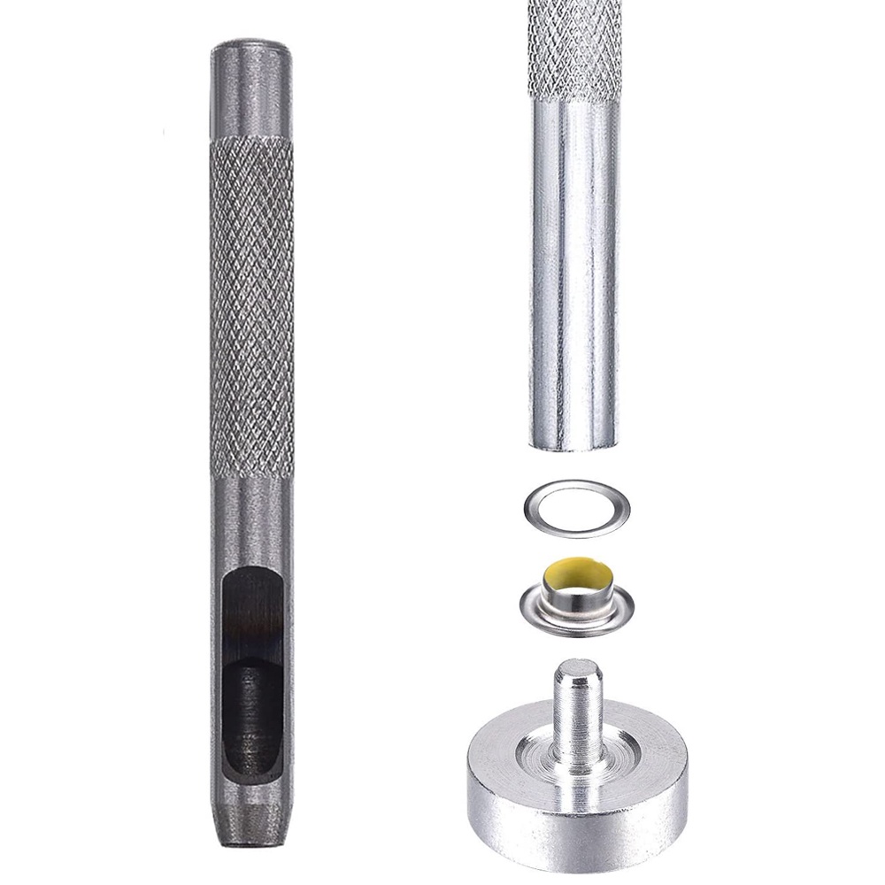 Set 400 Khoen Kim Loại Nhiều Màu Sắc Kích Thước 3 / 16 Inch Kèm Dụng Cụ Lắp Đặt Và Hộp Đựng Trong Suốt