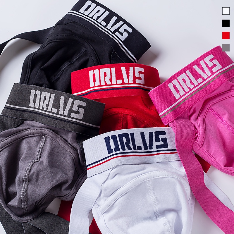 0850 Sexy Quần lót nam 4 màu Thấp eo Jockstrap G-String Thongs Thoáng khí Nhanh khô Gay Bikini Quần lót OR405