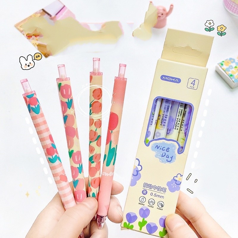 Set 4 bút bi Moka cute