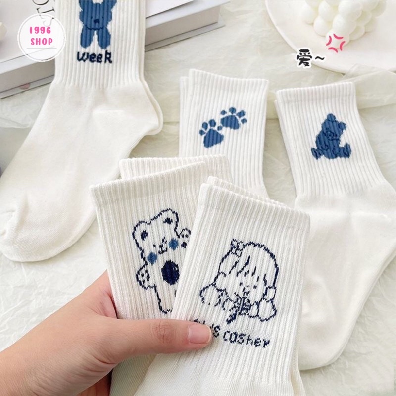 Tất cao cổ, vớ Gấu Dâu Xanh Lotso đáng yêu-M088