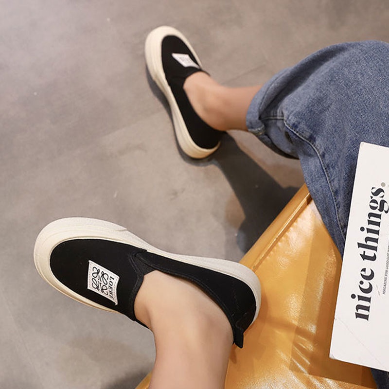 Giày Trượt Ván Vải canvas Đế Dày Nhẹ Thoải Mái Phong Cách Mới Cho Nữ
