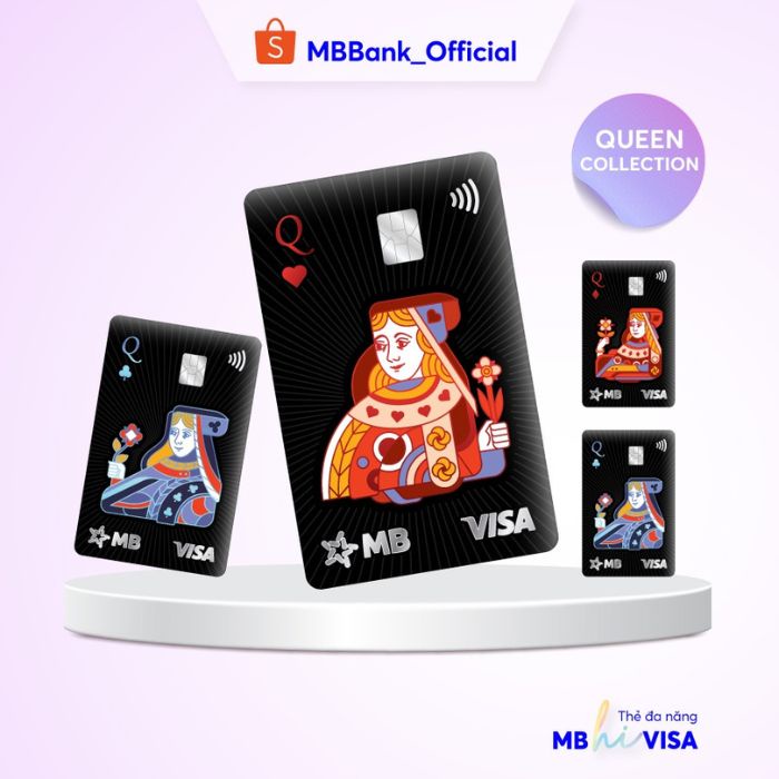 Thẻ MBBank Queen [thẻ quân bài MB]