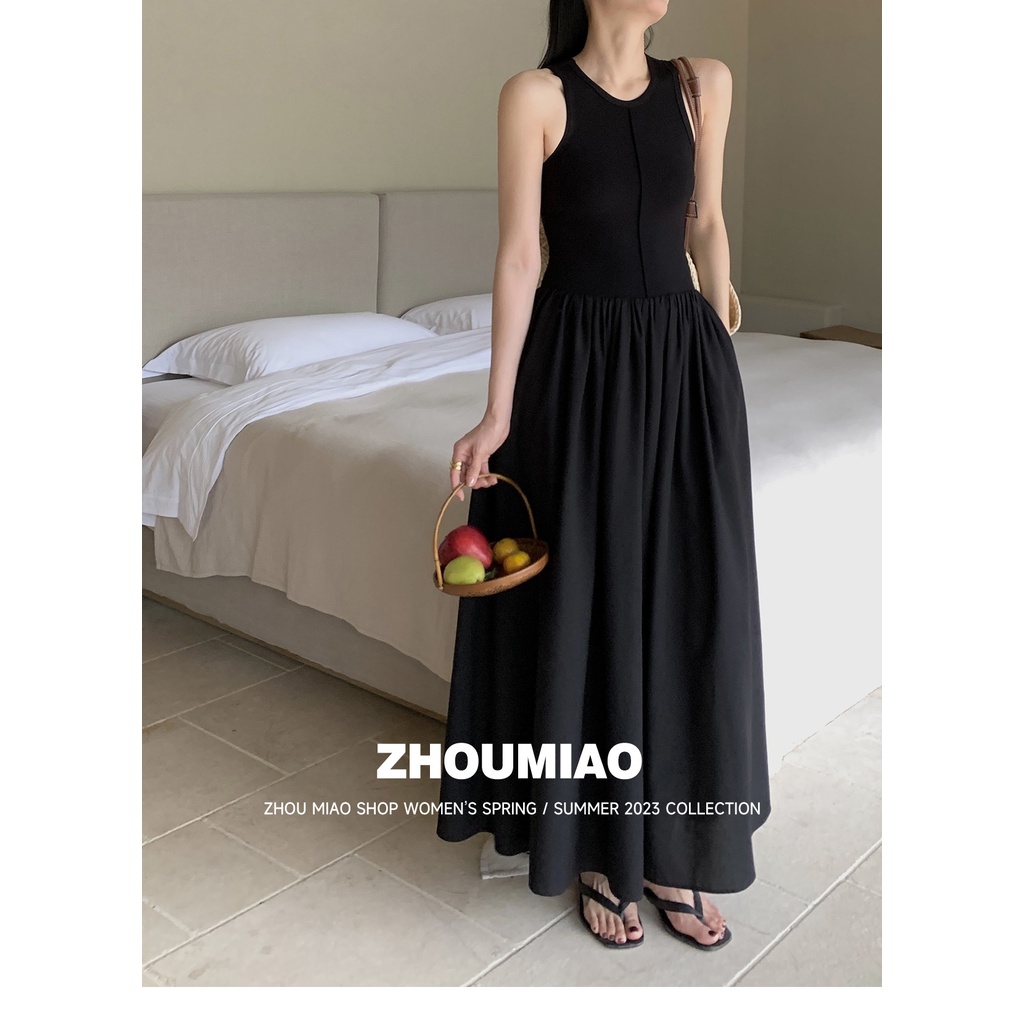 Đầm Dài Dáng Ôm Không Tay Hở Vai Thời Trang Mùa Hè 2022 Dành Cho Nữ