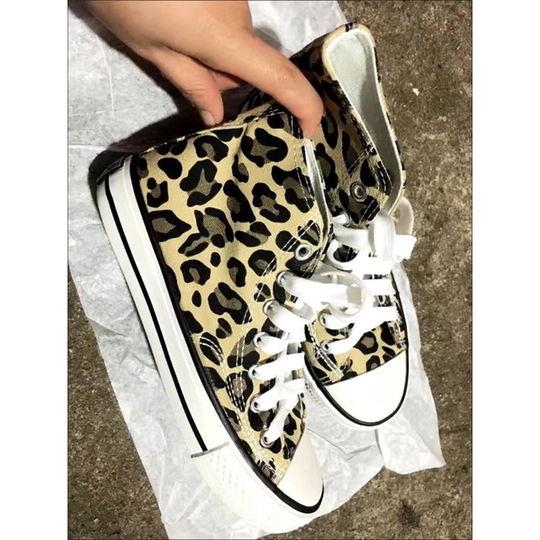 Giày thể thao Ulzzang conv.rse hoạ tiết da beo báo đốm phong cách Mai Music,Sneaker thể thao nữ
