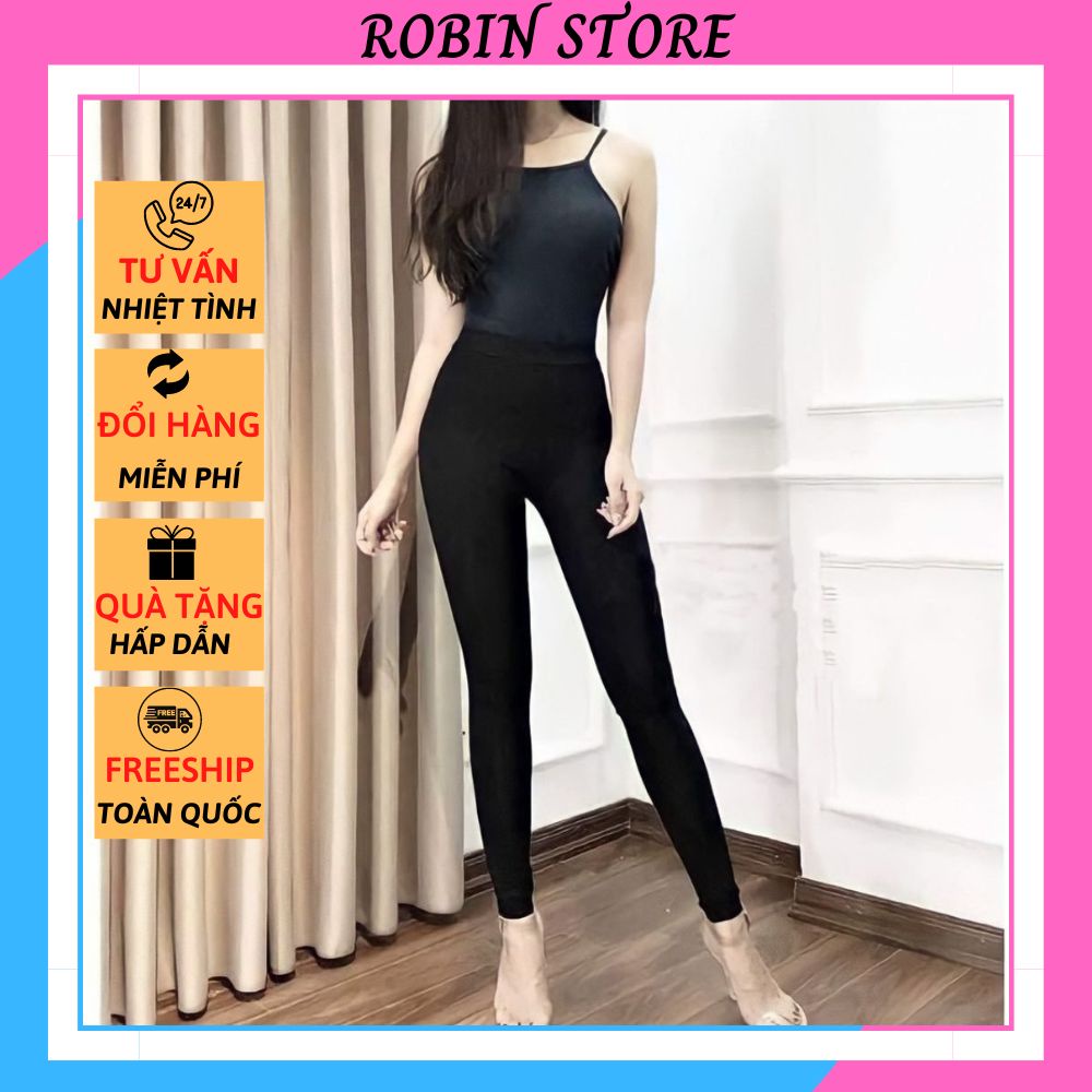 Quần legging nữ dài Robin,quần tập gym cạp cao chống xoắn nâng mông co dãn 4 chiều freesize dưới 60kg