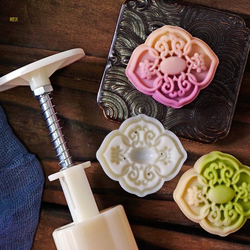 Khuôn Làm Bánh Trung Thu 50g Bằng Nhựa Phong Cách Trung Hoa DIY