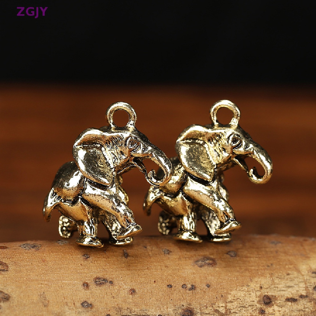 Móc Khóa Hình Voi Bằng Đồng Thau Phong Cách Retro Mới