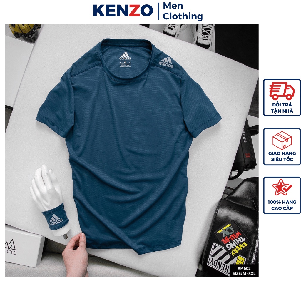 Áo thun thể thao nam Adidas form chuẩn chất mát nhiều màu Hàng Cao Cấp Kenzo KN602 Áo thể thao nam mùa hè thun lạnh 2023