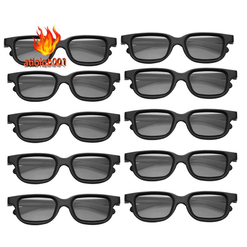 Set 10 Kính 3D Phân Cực Cho Máy Chơi Game Sony Panasonic 3D Và TV