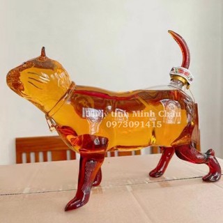 Bình đựng rươu hình con Mèo 12 con giáp 1000ml