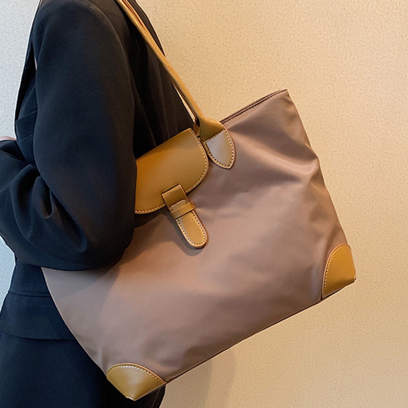 Túi Đeo Vai Cỡ Lớn Màu Tương Phản Thời Trang Cho Nữ