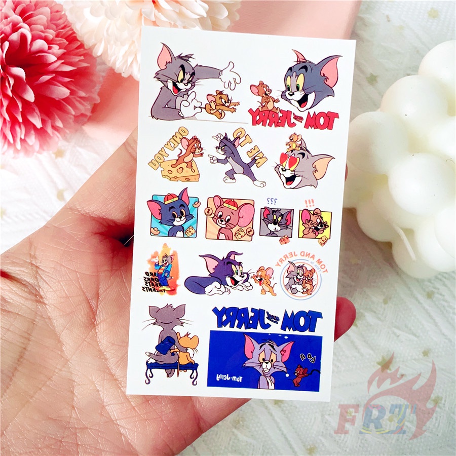 ❣️1 Tấm Hình Xăm Dán Mèo Và Chuột Mini❣️ Hình Xăm Dán Chống Thấm Nước Quyến Rũ