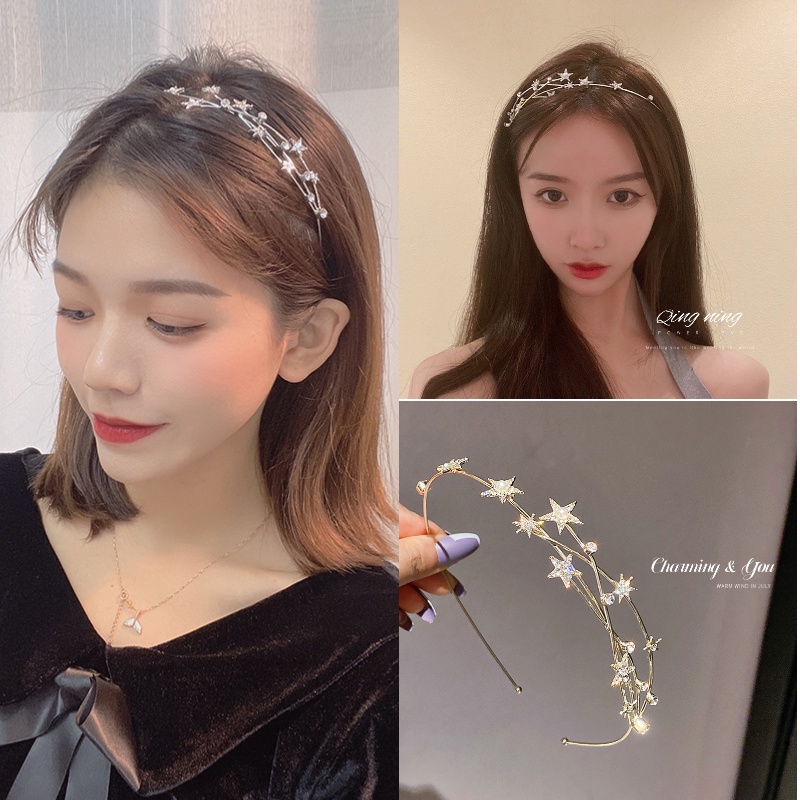 Băng Đô Cài Tóc Đính Hạt Ngọc Trai Thời Trang Hàn Quốc