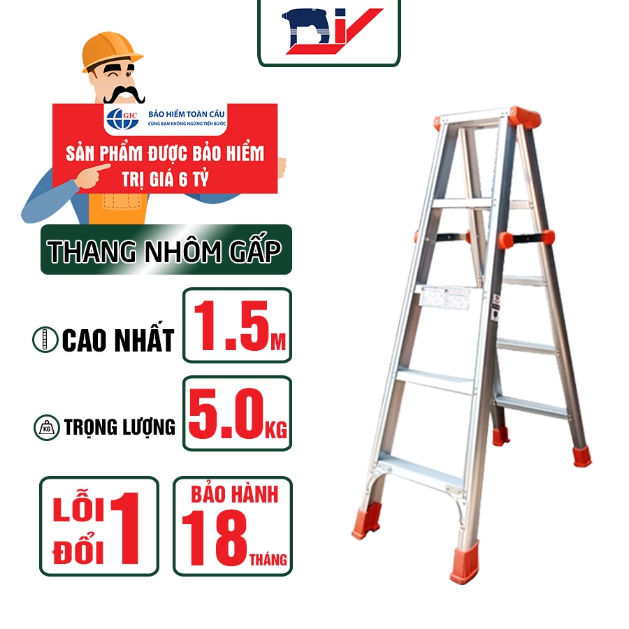 [HỎA TỐC 2H HCM] Thang nhôm gấp DIY TLY-5C