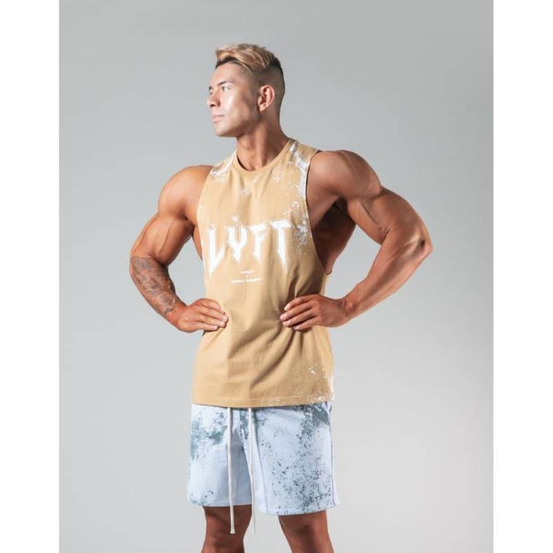 Lyft Muscle Workout Sleeveless Sports Men Vest Outdoor Running Sleeveless T-shirt Breathable Slim Fit Training Clothes VvIv