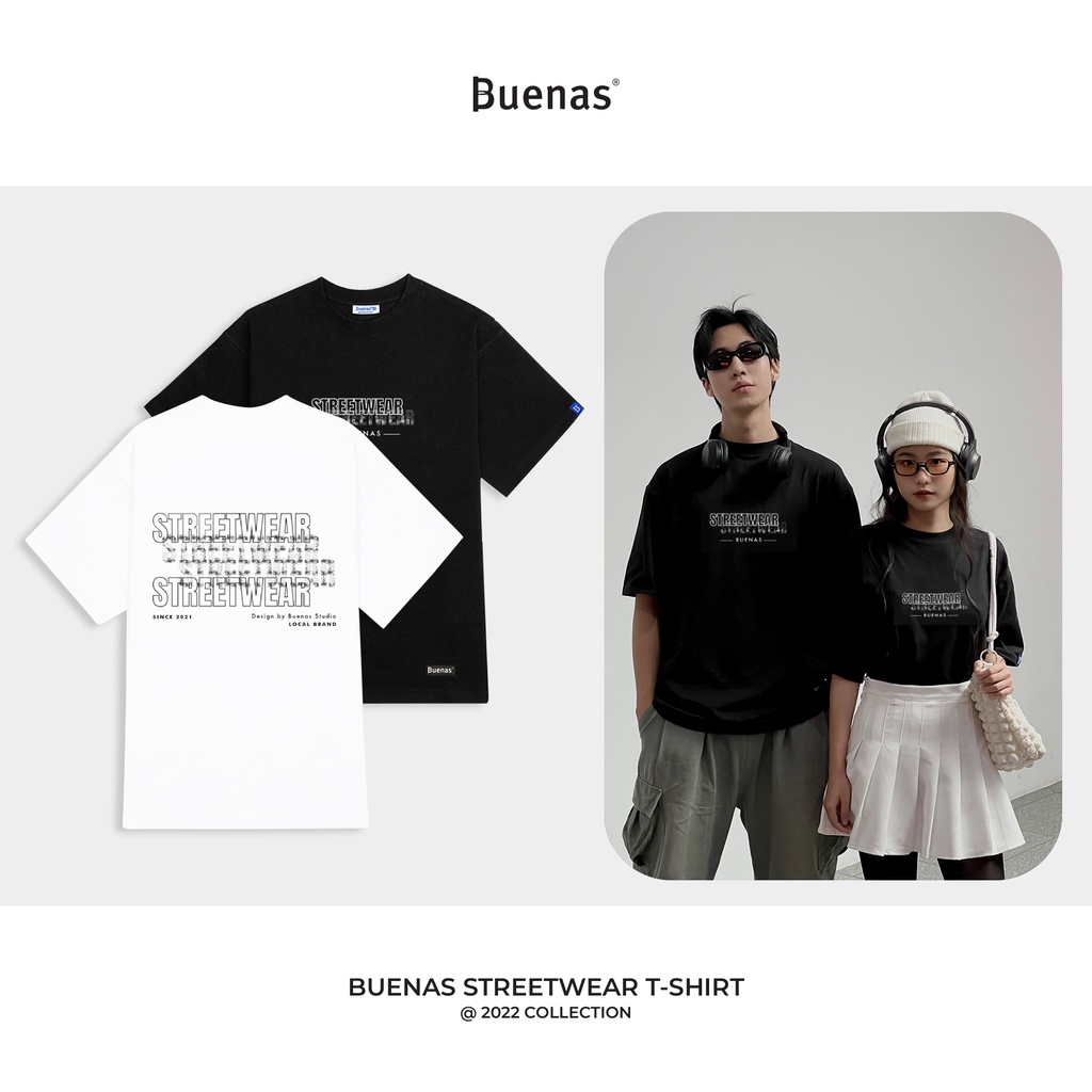 Áo thun local brand tay lỡ form oversize unisex cho nam nữ BUENAS - SWT72