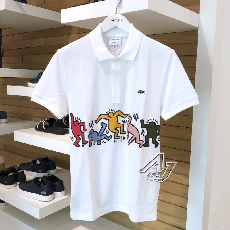 Áo Thun POLO Tay Ngắn Thoáng Khí In Họa Tiết Hoạt Hình + Thẻ Nhãn Dán Cỡ Lớn Thời Trang Cho Nam Và Nữ