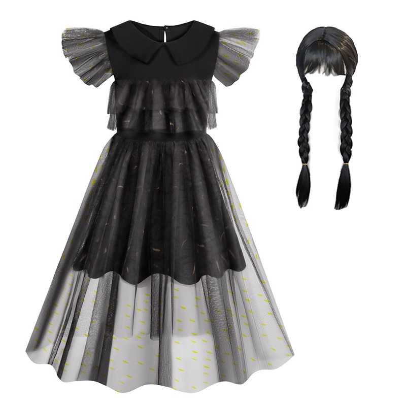 Đầm Lưới Hóa Trang Nhân Vật Vestidos 2023 Mới Cho Bé Gái 4-10 Tuổi