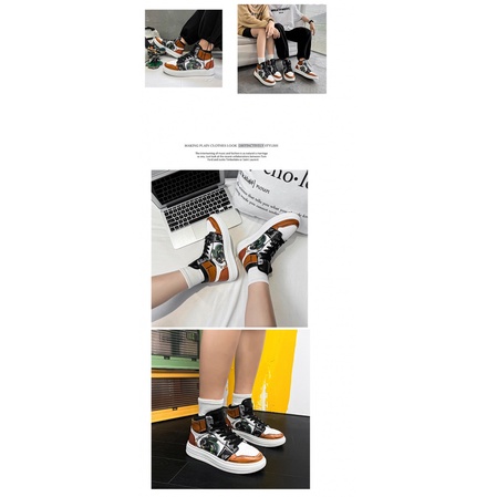 Giày Thể Thao Cổ Cao Thoải Mái In Họa Tiết Hoạt Hình Naruto Sasuke Thời Trang Cho Nam