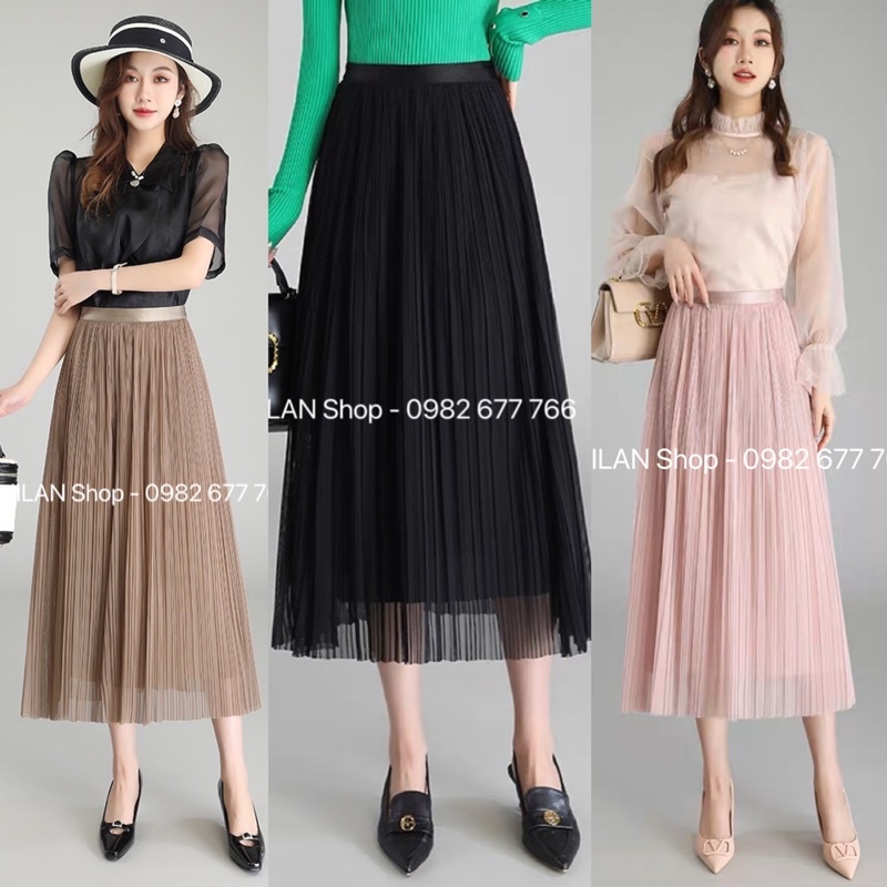 Chân váy von xòe dập ly hot hit