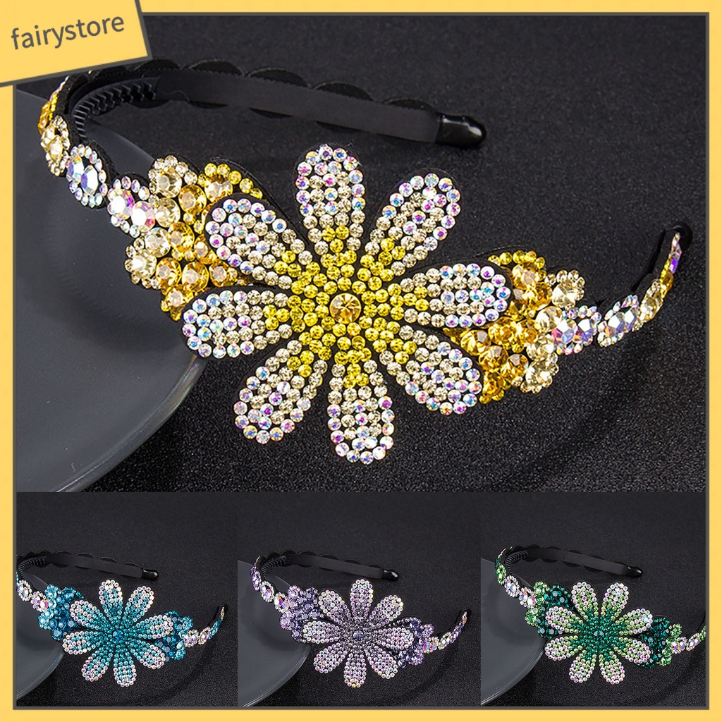 Cài Tóc Giả Da Đính Hoa Lấp Lánh Thời Trang Hàng Ngày Cho Bạn Gái [Fairy1]