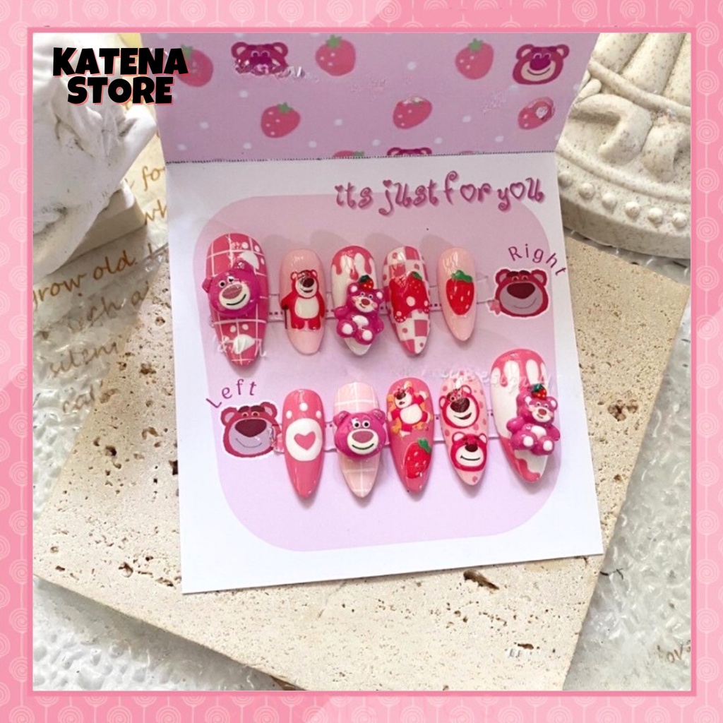 LẺ 1 cái Phụ Kiện Charm Trang Trí Móng Hình Thỏ, Gấu Dâu Lotso, Kuromi, Gấu Nâu Đáng Yêu, Xinh Xắn DIY