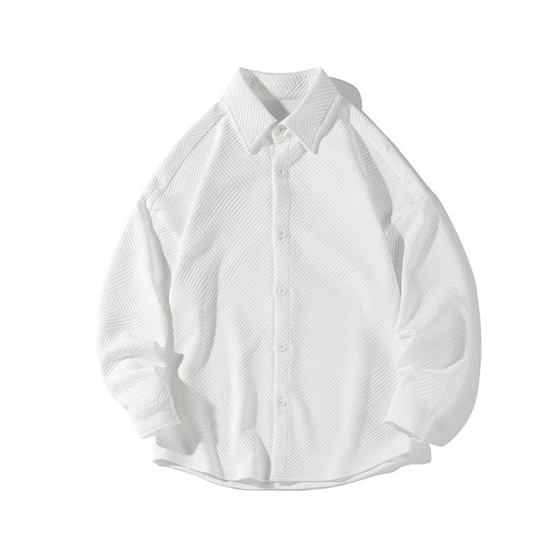 Áo Sơ Mi Dài Tay Dáng Rộng Hoa Văn Kẻ Sọc Phong Cách Retro Giản Dị Dành Cho Nữ Và Nam