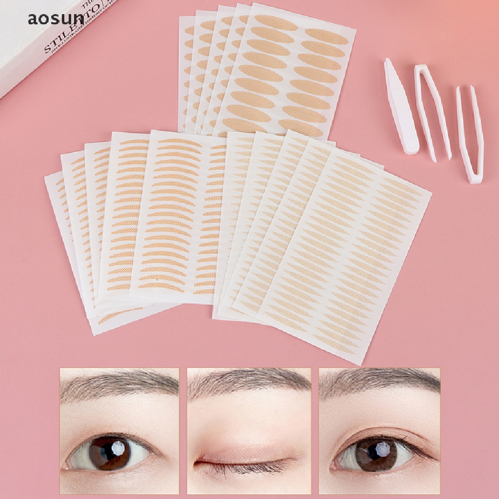 Aosun Set 200 Miếng Dán Kích Mí Vô Hình Dạng Lưới Ren