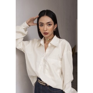 [W Concept]  Áo sơ mi oversize tay suông - LEAH SHIRT