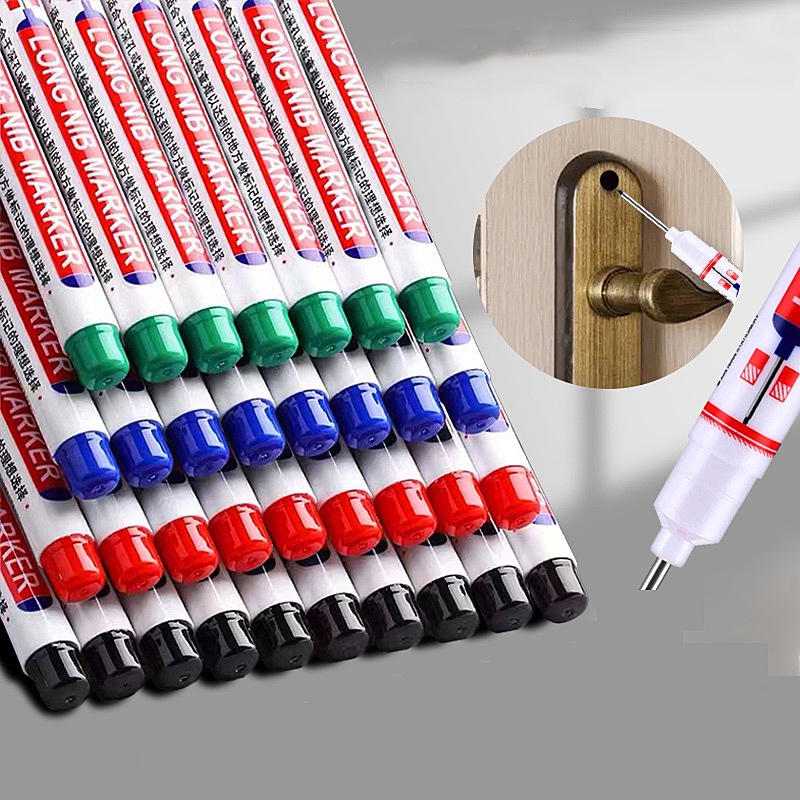 Set 6 Bút Đánh Dấu Lỗ Dài 20mm Bằng Kim Loại Chống Nước Đa Năng Trang Trí Nhà Cửa