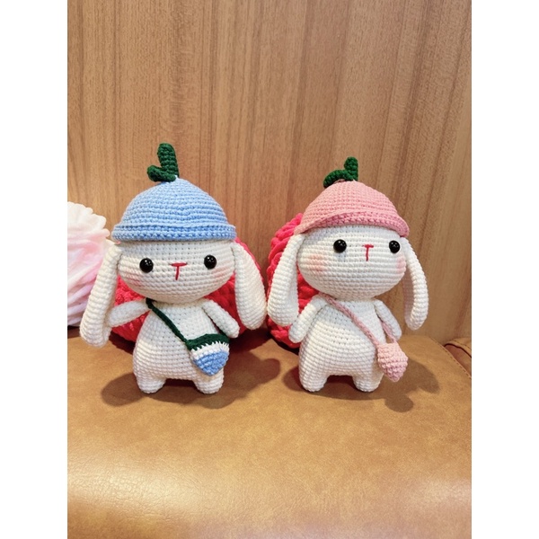 Thỏ móc Len nhồi Bông - Thú Bông Len Handmade Đan Móc Thủ Công Bằng Tay_làm quà tặng sinh nhật bạn bè người thân